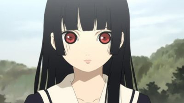 Ai Enma black haired demon girl - Anime Screenshot