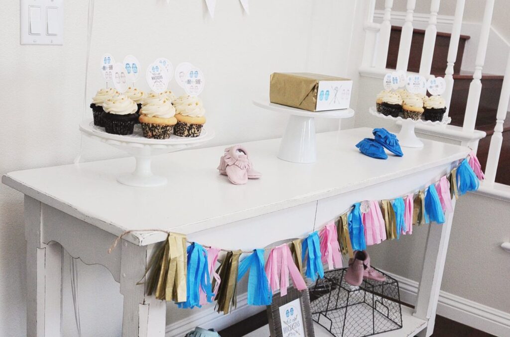 Moccasin Baby Gender Reveal Theme for a Party | The Dating Divas