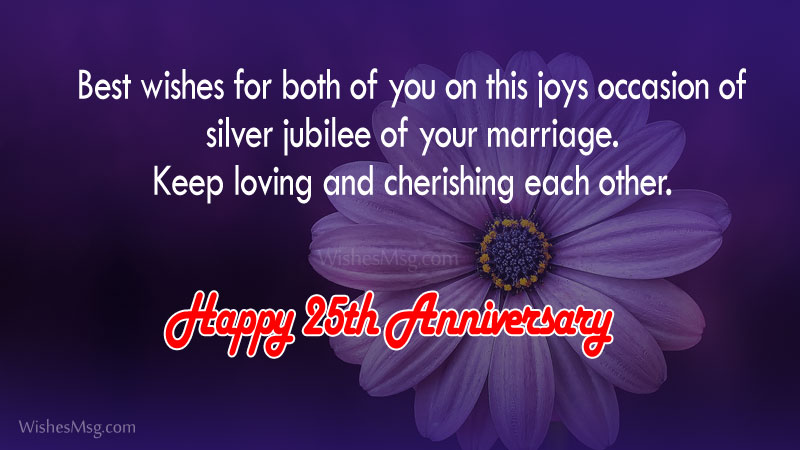 25th marriage anniversary wish
