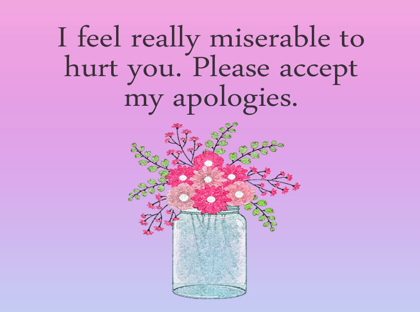 Apology Message to a friend