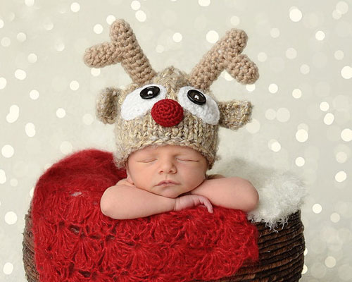 Baby Christmas Picture Ideas - Baby Reindeer