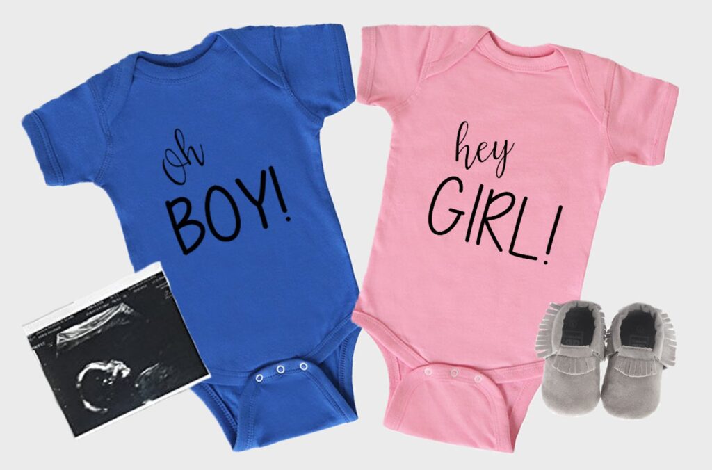 Baby Clothes Gender Reveal Photography Ideas | The Dating Divas