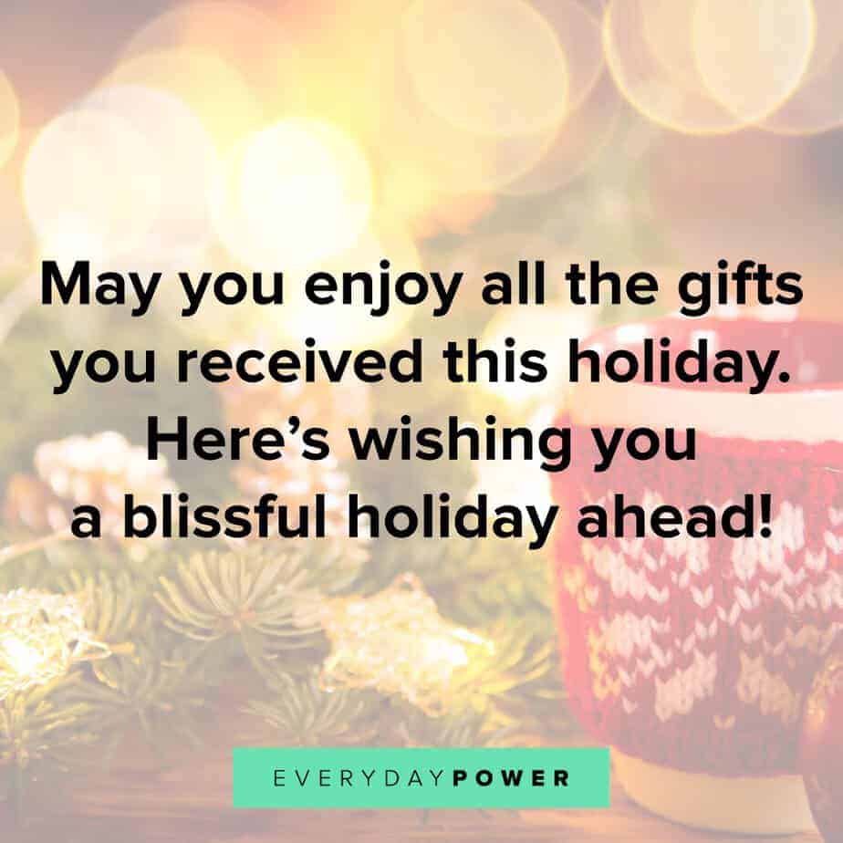 Happy Holidays Quotes about gifts