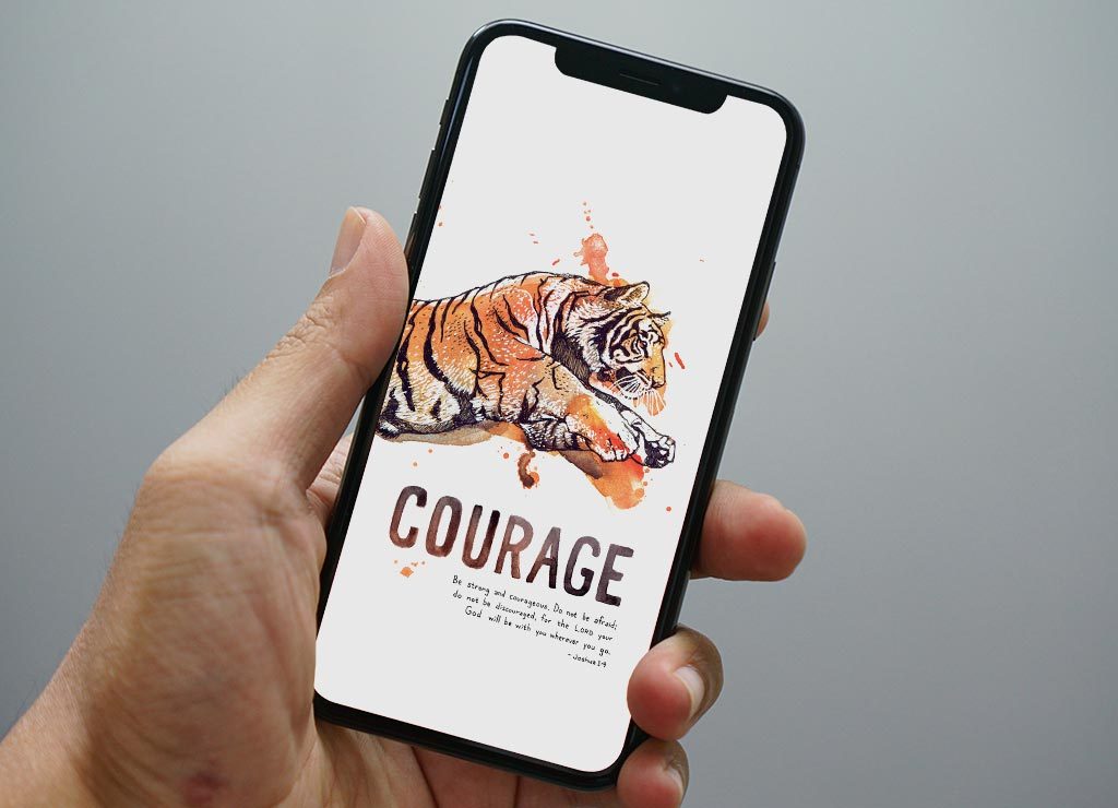 Christian Wallpaper Phone Background Courage Tiger