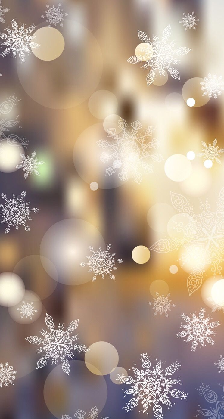 Cute Christmas wallpaper iPhone with snowflakes