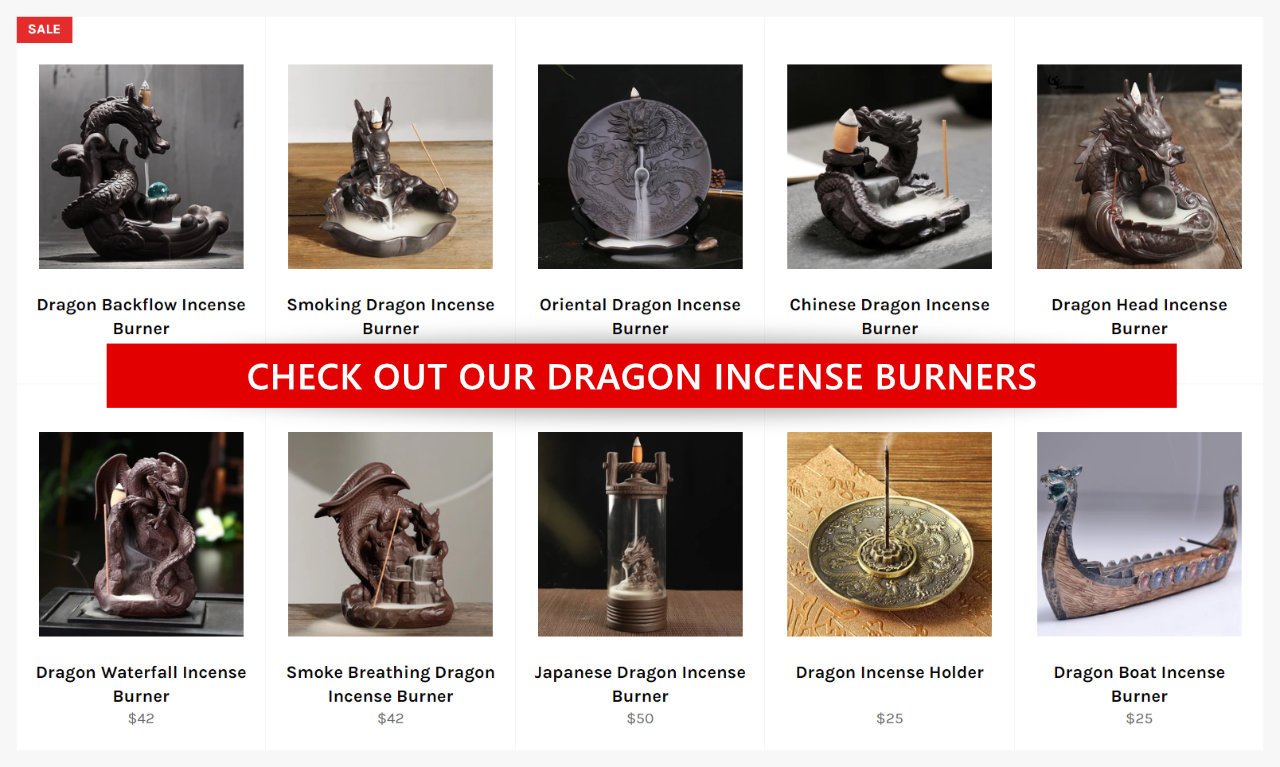 Dragon themed incense burners