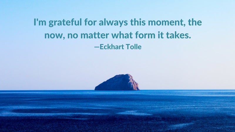 gratitude quote, eckhart tolle
