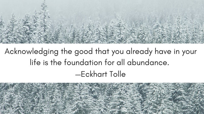 gratitude quote Eckhart Tolle