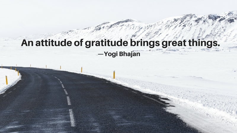 gratitude quote, yogi bhajan