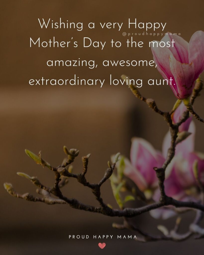 Happy Mothers Day Aunt - Wishing a very Happy Mothers Day to the most amazing, awesome, extraordinary loving aunt.