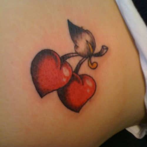 Heart Tattoo Designs - Cherry Hearts