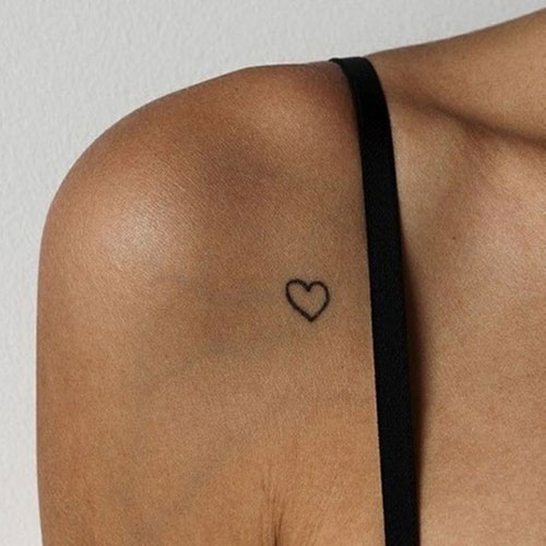 Heart Tattoo Ideas - Mini Heart Tattoo on Shoulder
