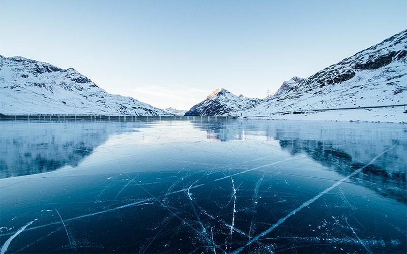 winter ice lake
