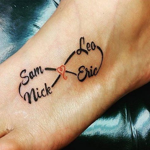 Infinity Tattoos With four Names