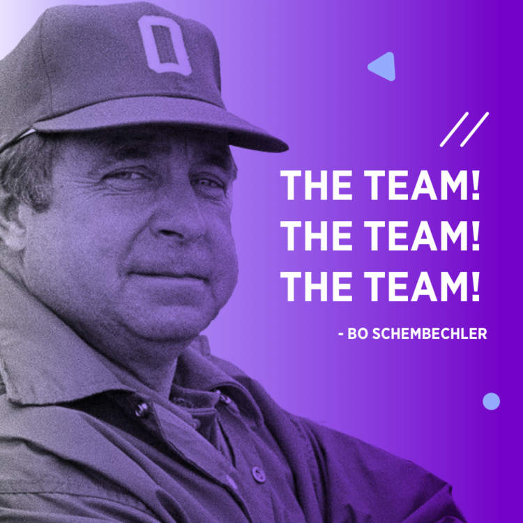 bo schembechler the team quote