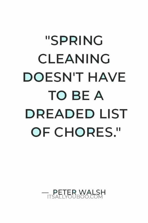 “Spring cleaning doesn