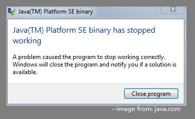 Java Platform SE binary error
