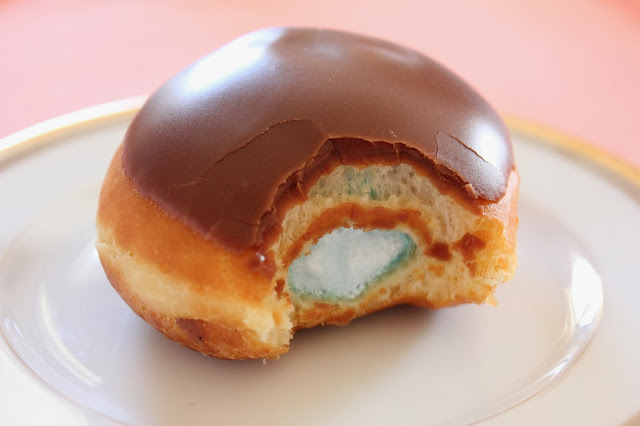 Pink or Blue Filled Donuts from Krispy Kreme Gender Reveal Ideas | The Dating Divas