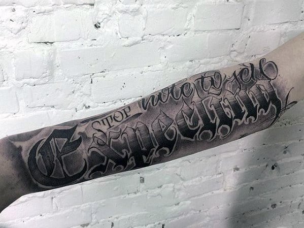 Top 41 Forearm Quote Tattoo Ideas - [2021 Inspiration Guide]