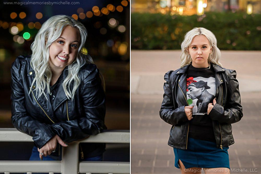 outdoor senior pictures mesa leather jacket
