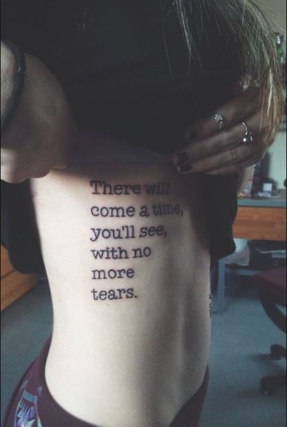 Quote For Tattoos On Ribcage
