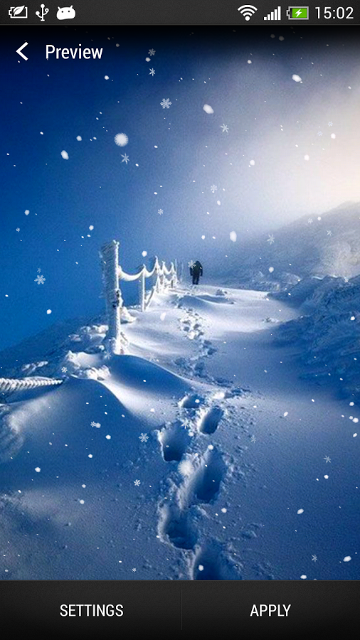 Snow Night City Live Wallpaper