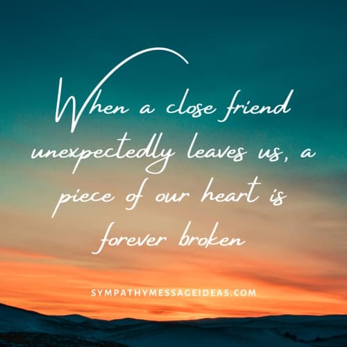 Sudden death of a friend quote