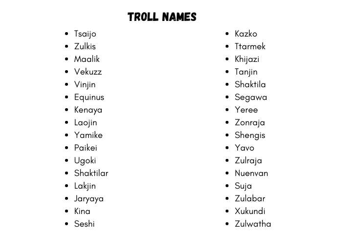 The 20+ Female Troll Names 2022: Should Read